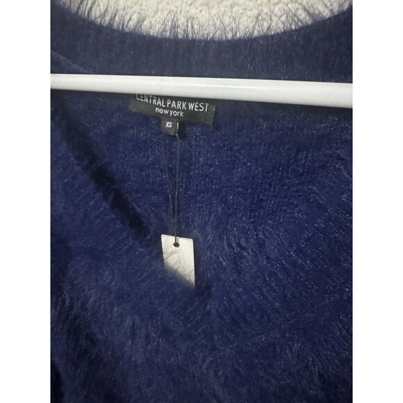 Central Park West Fuzzy Sweater in Navy blue- Size: XS NWT - Picture 4 of 10